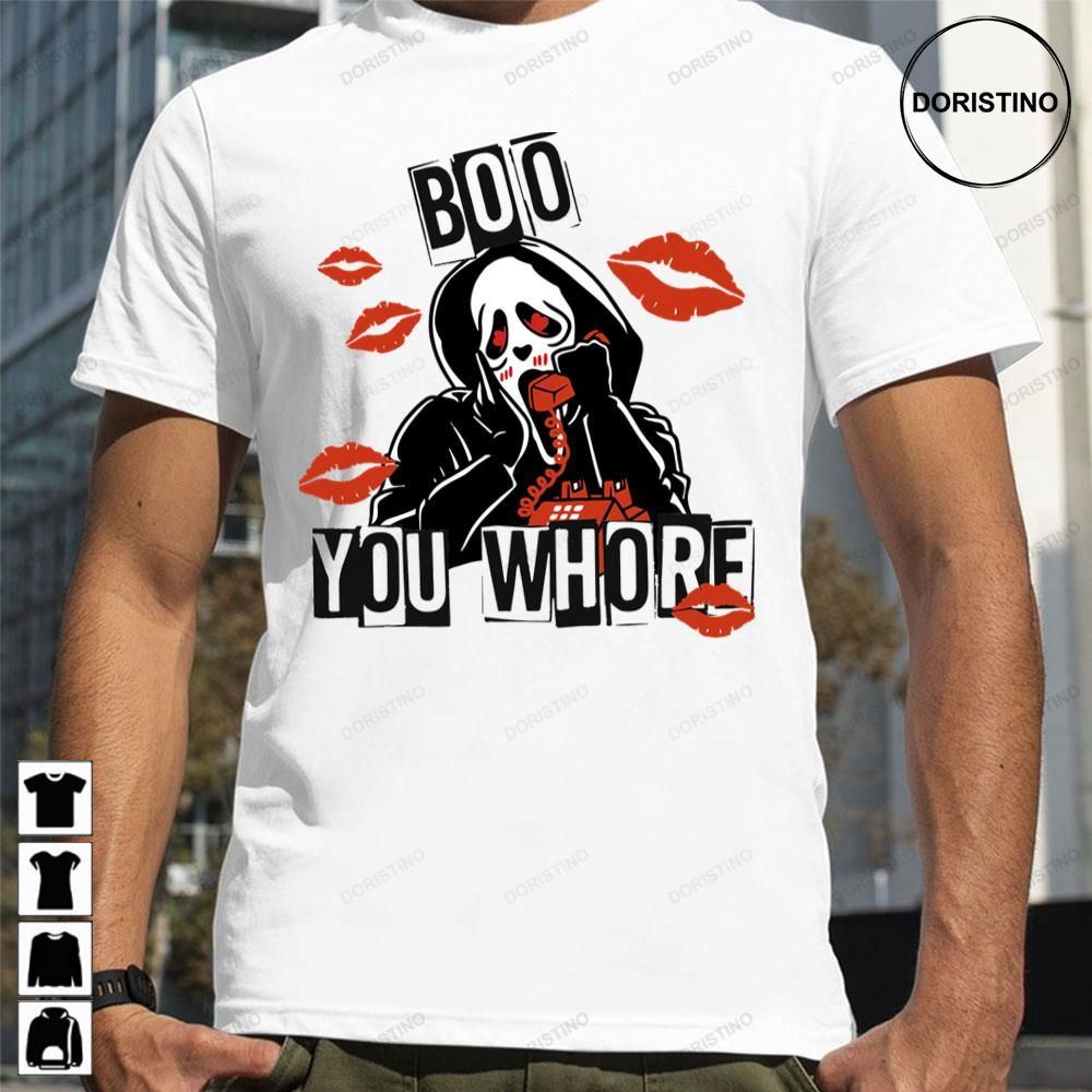 Boo You Whore Scream Horro Characters Limited Edition T-shirts